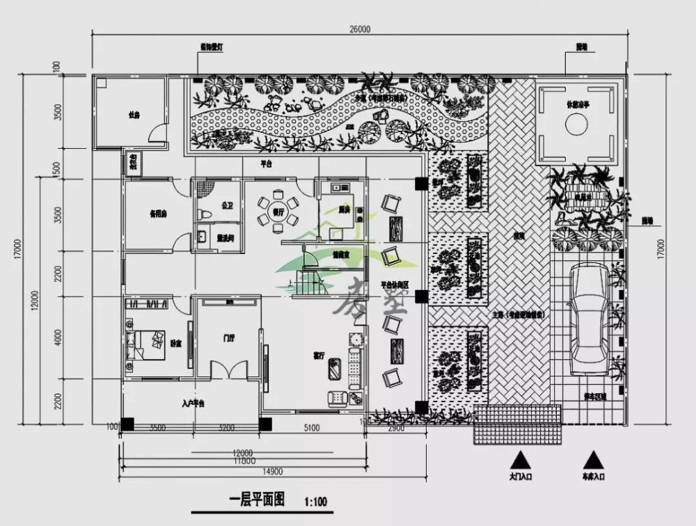 接下来我们来看看别墅的平面设计图