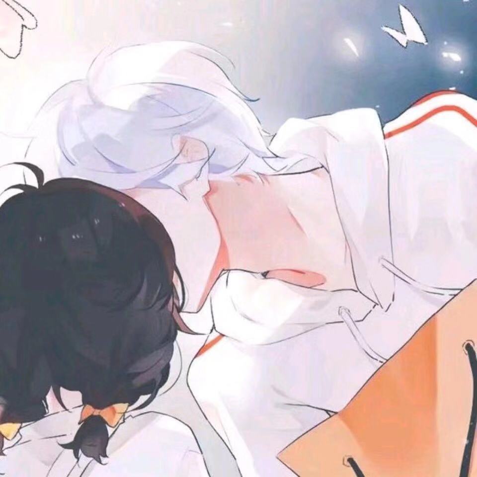 动漫风,旧漫风,漫画风,情侣头像,秀恩爱
