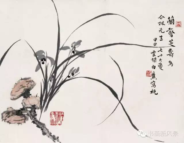 白蕉,兰花,书法,谢稚柳,徐悲鸿
