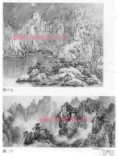 山水画构图方法图文详解,中国画山水构图实例解析