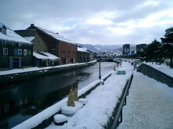 日本北海道雪景