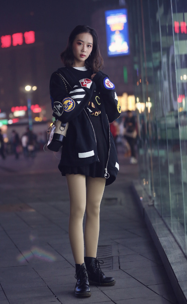 冬天,针织,街拍,美女,大长腿
