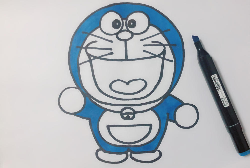 简笔画系列:可爱的哆啦a梦简笔画,简单易学!