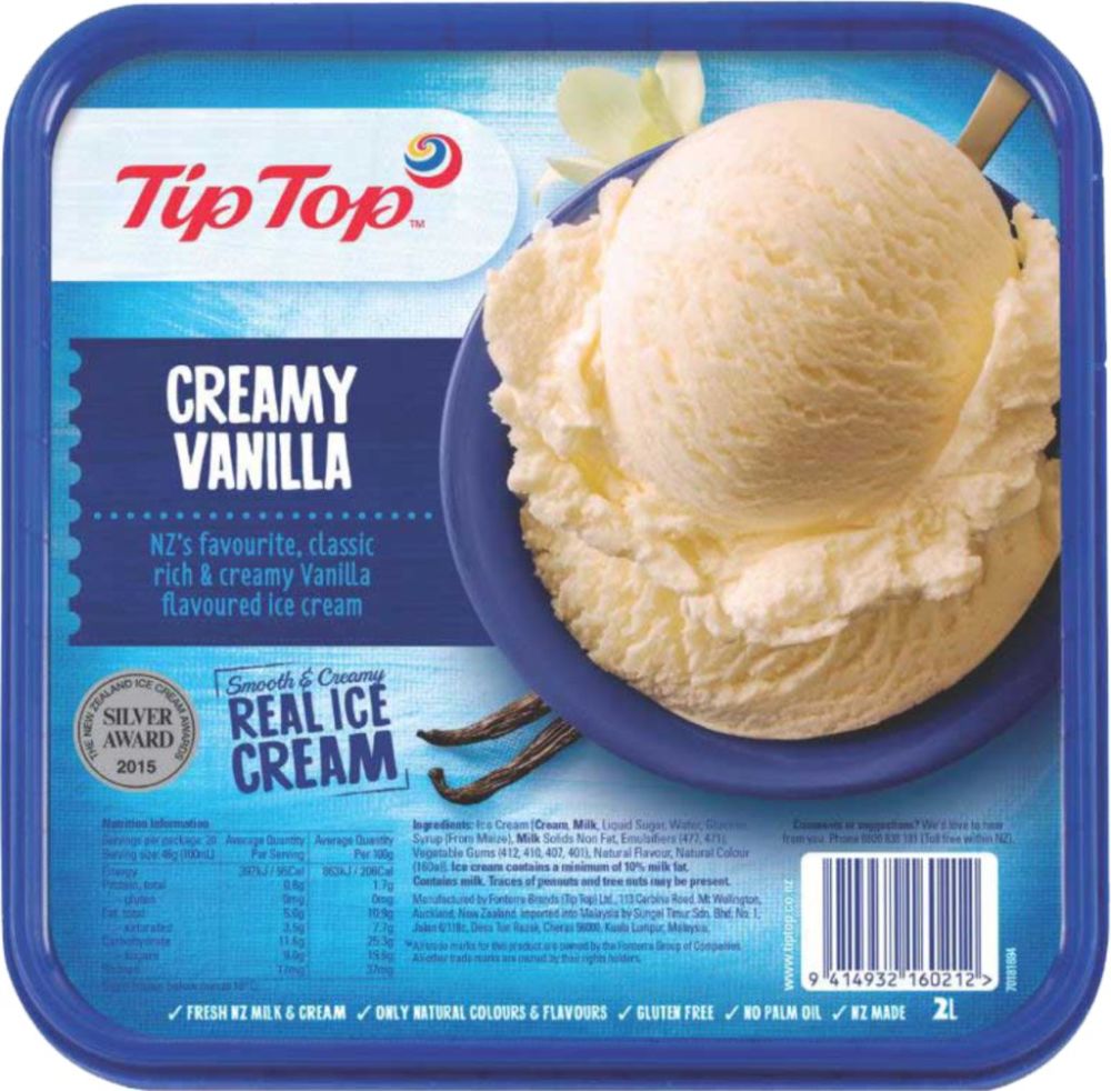 standard vanilla ice cream