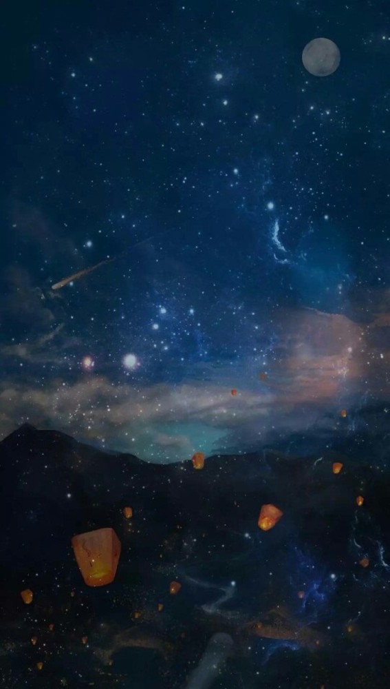 浩瀚星空·暗黑系·少女心壁纸:"那年夏天,最灿烂的星空"
