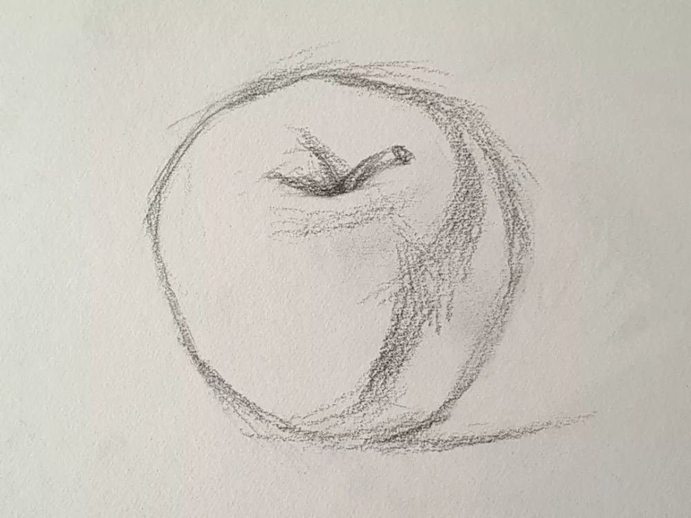 素描画一个苹果,这样理解才简单,正确,拿起笔画起来吧