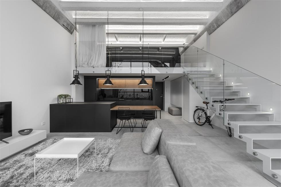 64㎡极简主义工业风loft公寓