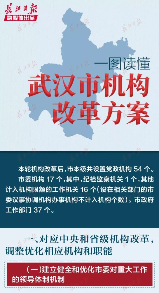 重磅!武汉市机构改革方案刚刚公布