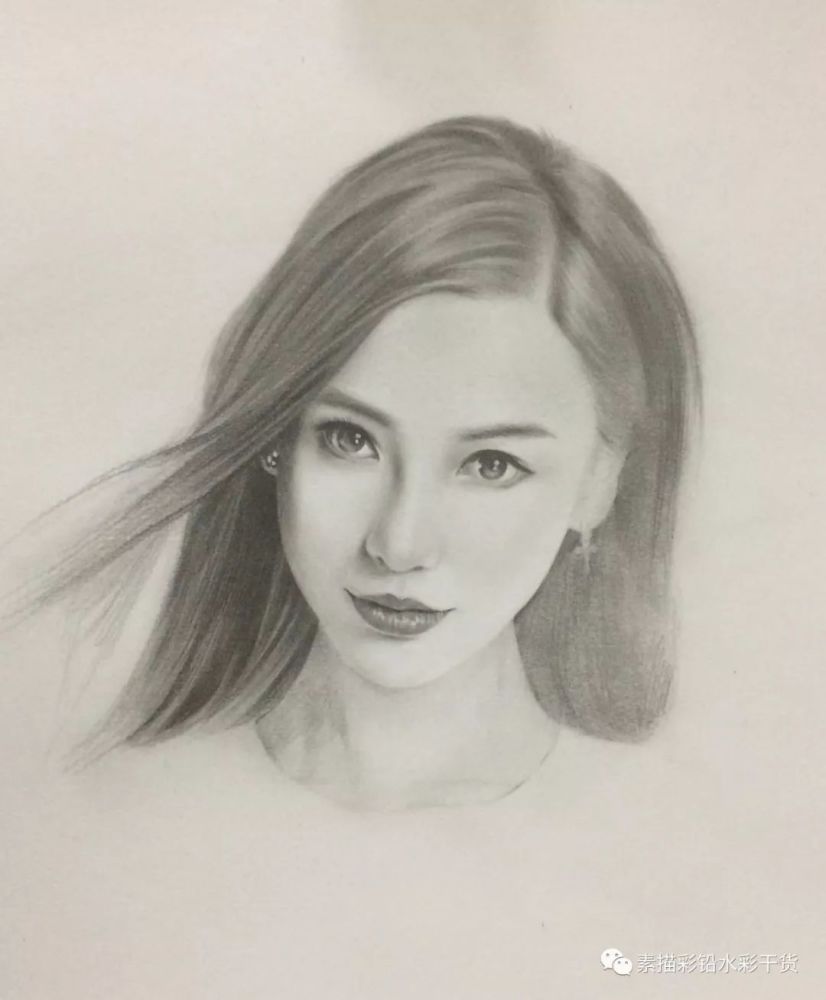 2019年第一张素描人像——angelababy