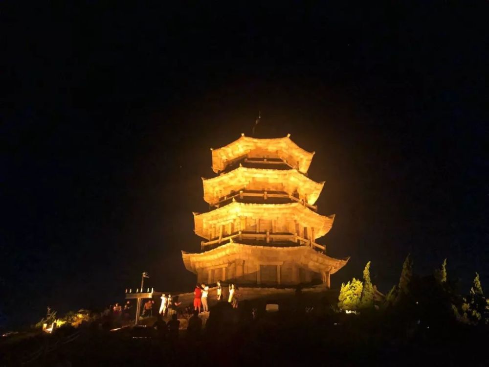 宝盖山,姑嫂塔,石狮市,花海谷公园,石窟,夜景