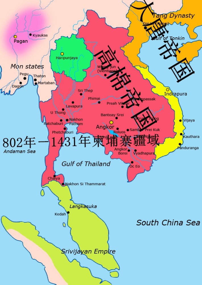 十张地图展现柬埔寨两千年疆域变迁,六百年前国土就开始日益减少