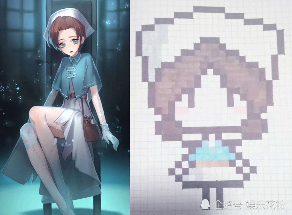 《第五人格》手绘像素图:"园丁"可爱,而看到"医生"瞬间心动