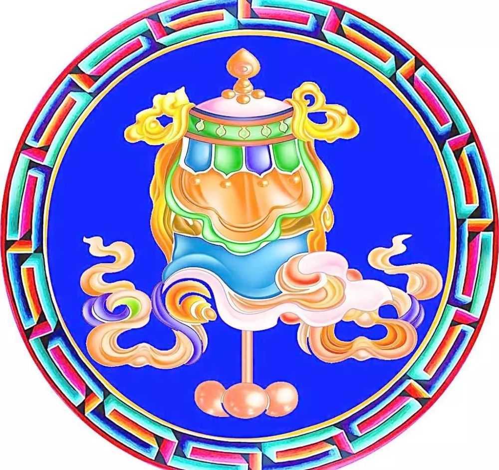 藏八宝套图,藏族人心里的吉祥图腾"