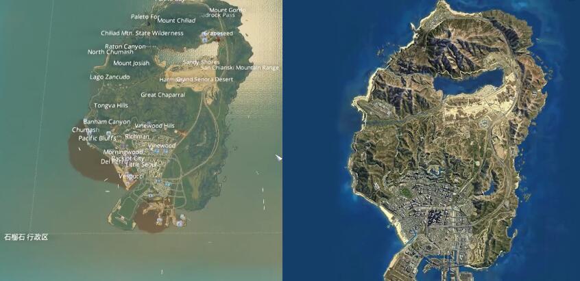 这款神作把 Gta5 地图全部还原了出来 交通等等一应俱全 看点快报