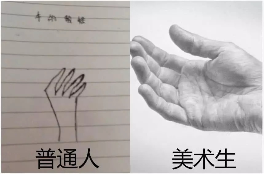 普通人:我"随手"一画的,美术生:谁不是谁手一画的呢?