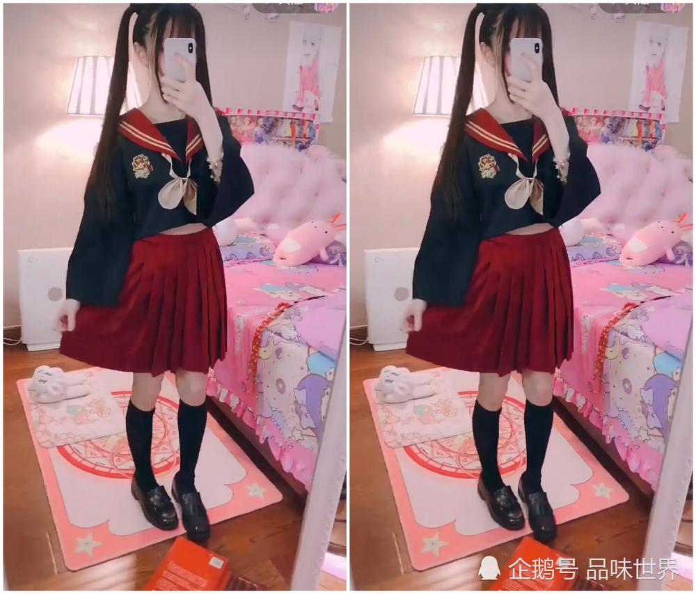 二次元少女,双马尾,蔡萝莉,网红,jk制服