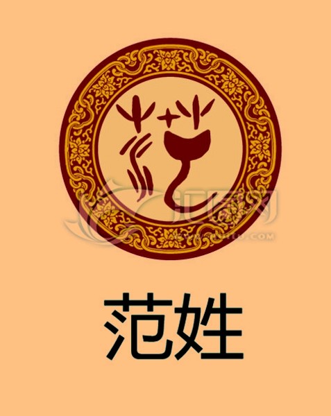 【图片:范姓图案】