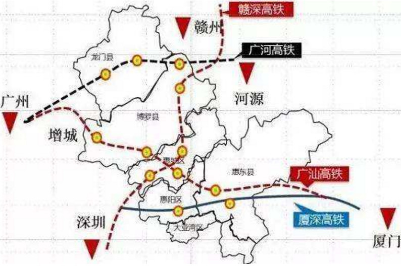 广东即将筹建一条新高铁,全程248公里,河源市或成为大