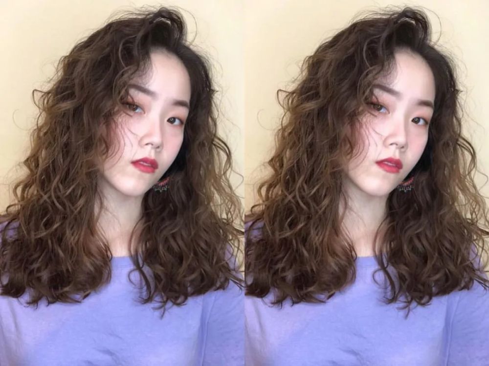 比较可爱,尤其是将刘海也烫成小卷,非常适合走可爱风的妹子,想要复古