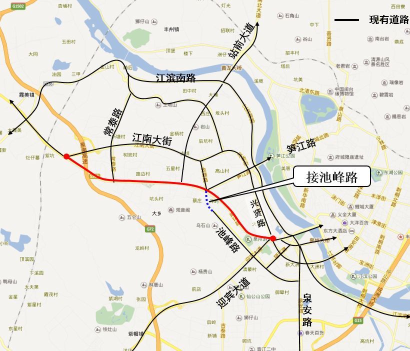 泉州,池峰路,笋江路,南环路东段