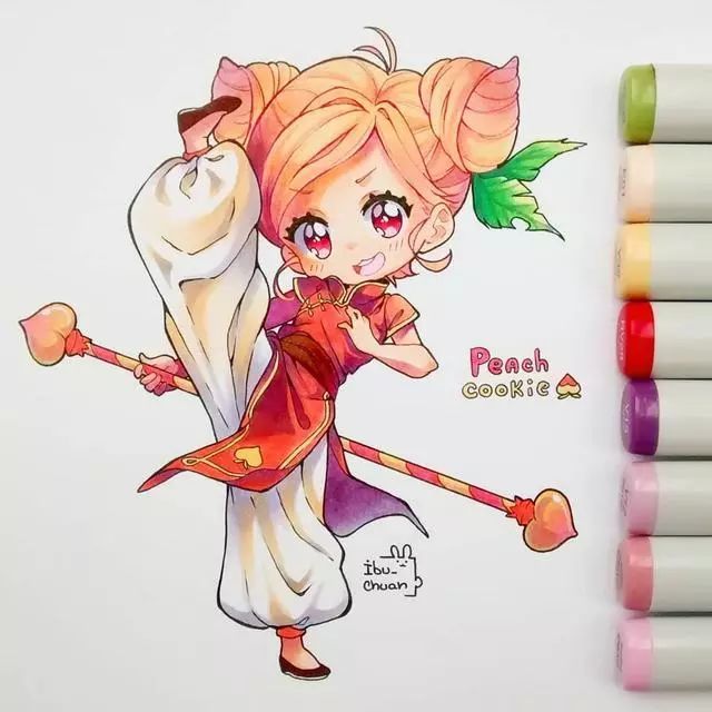 马克笔手绘动漫人物画,值得临摹!寒假终于有事做啦!