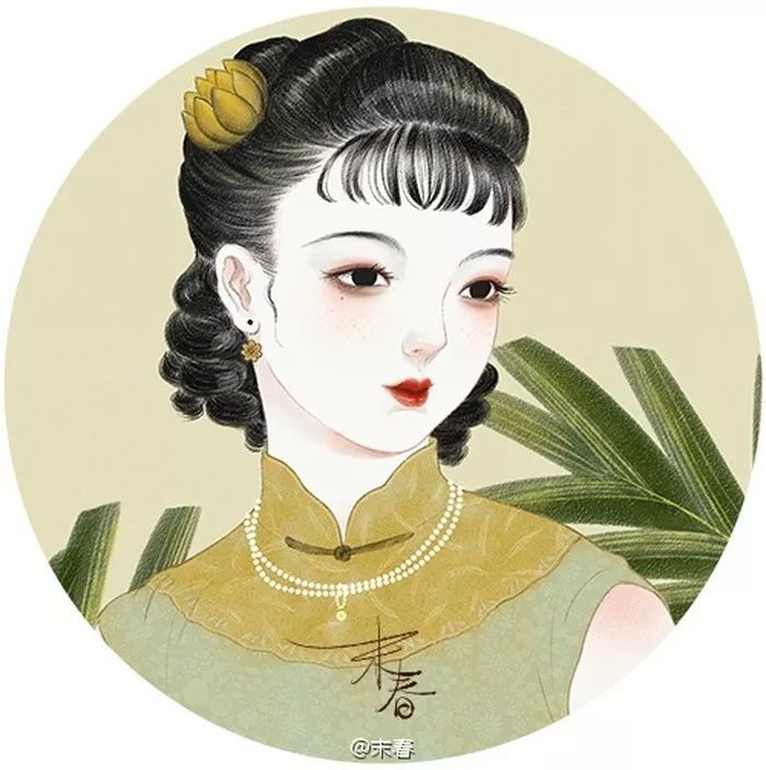 插画师末春-她把民国美女画出了东方韵