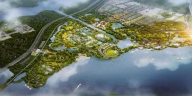 楚王宫(核心景区鸟瞰图)荆州华强方特园区郢城花海楚国八百年城市公园