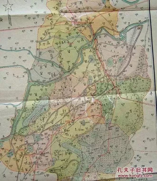 1957年的《内黄县行政图》详细记载16个乡的人数,23个