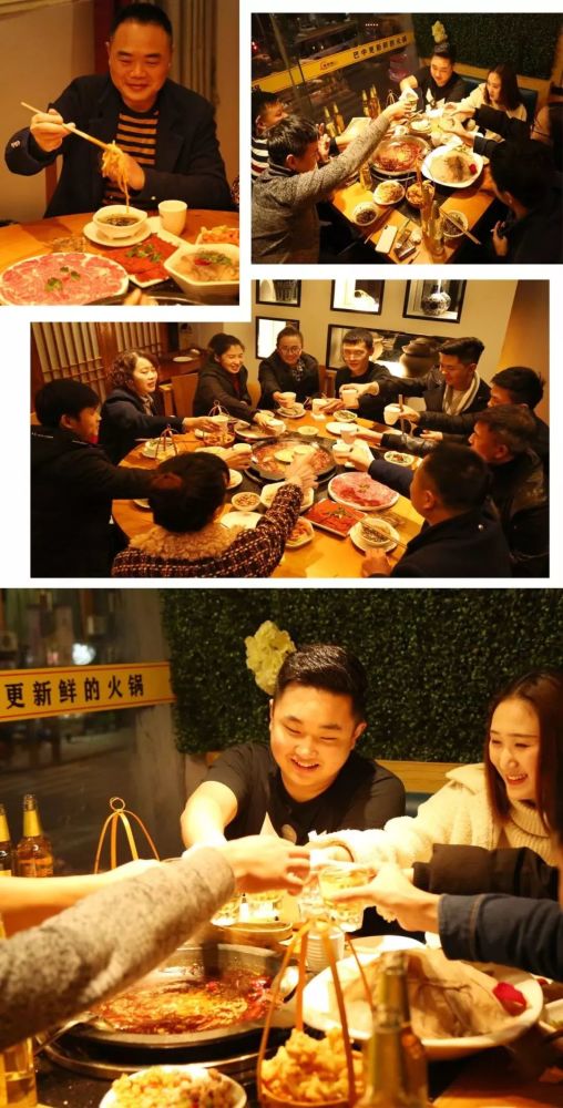 聚会团圆的不二之选 亲朋好友聚会,家人团聚围着桌子一起吃火锅,热