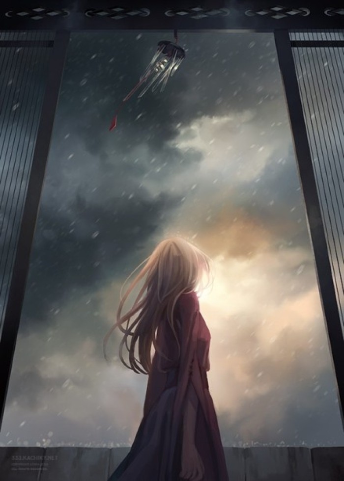 风飘落·雨停歇·插画壁纸:"苦海无涯,回头是你呀!"
