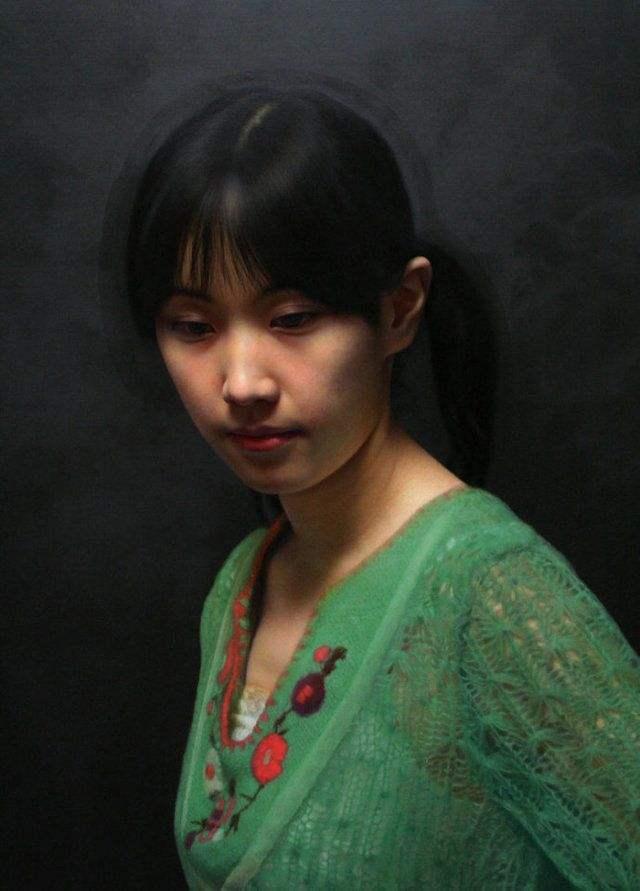 日本82岁画家:一生只画一个冷艳美女,超写实油画不输冷军