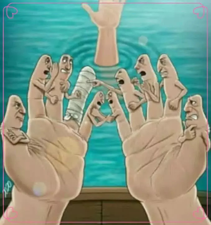 最讽刺内涵图,不受控制的左右手,快手和抖音就是图4的