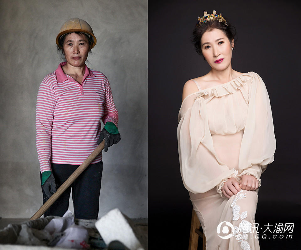 神奇！清洁工阿姨们拍写真 1秒变身摩登女郎(图)