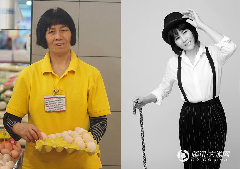 神奇！清洁工阿姨们拍写真 1秒变身摩登女郎(图)