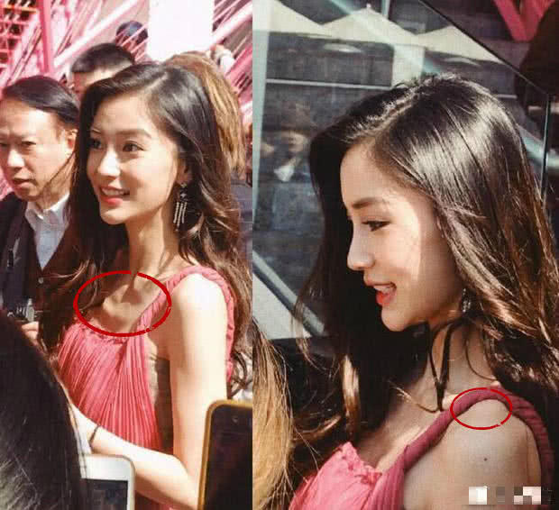 angelababy未修图曝光,肋骨突出瘦到吓人,还撞脸李小璐?