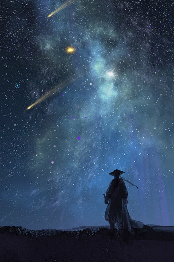 古风·星空·壁纸:我寻你千百度,日出到迟暮,一瓢江湖