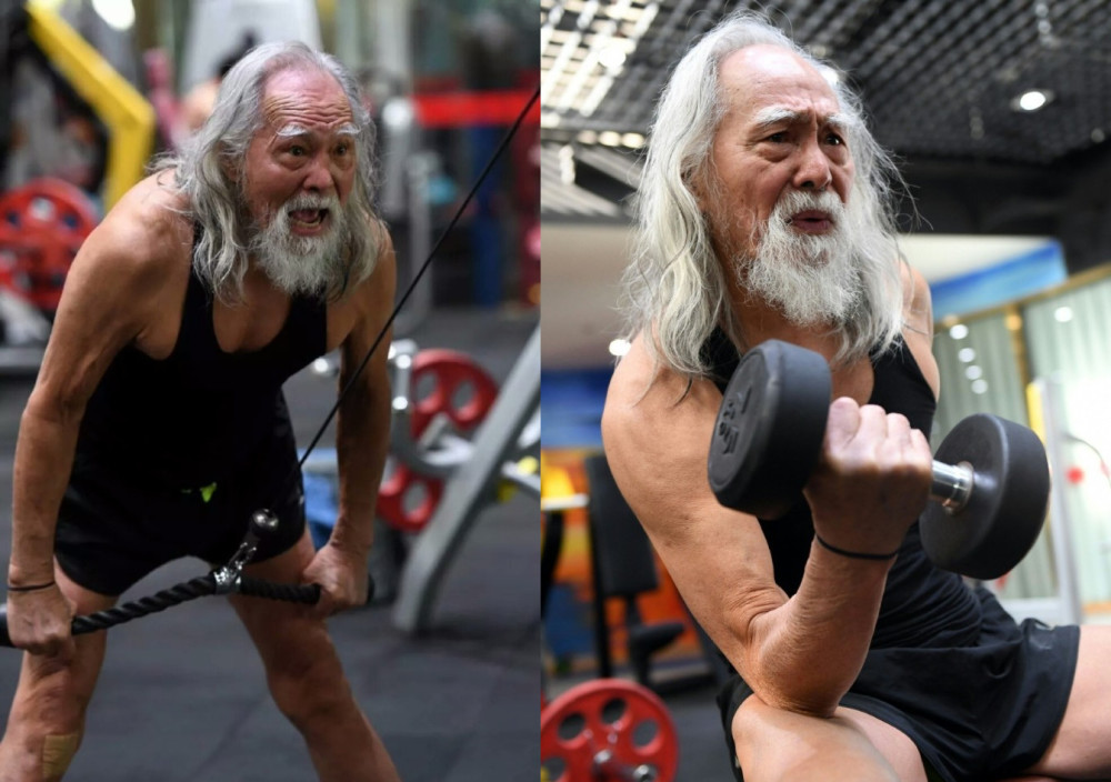 83岁老人,健美身材远超很多年轻人,被称"中国最帅老