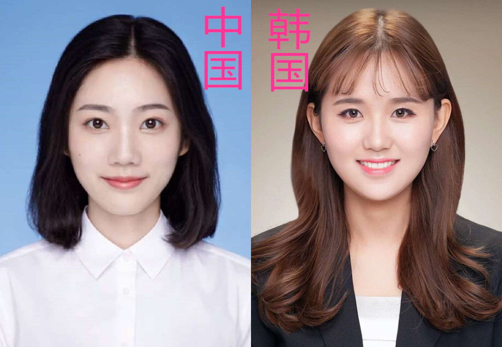 中国证件照vs韩国证件照,都美的不得了,网友:我的是假