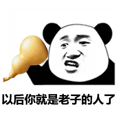 经典沙雕又搞笑熊猫头表情包以后你就是我的人了收