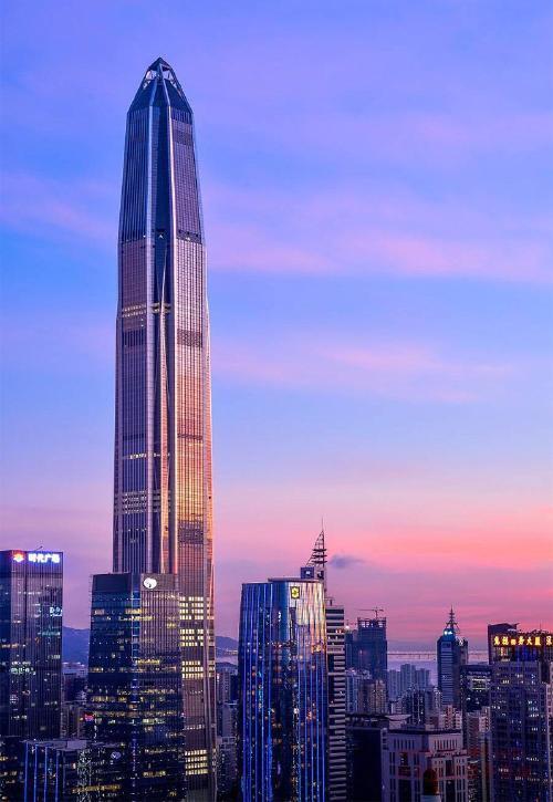 人民币,深圳,上海,重庆,地标性建筑