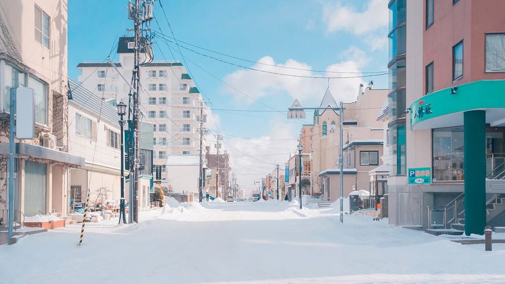 日本,北海道,雪乡,滑雪,雪景