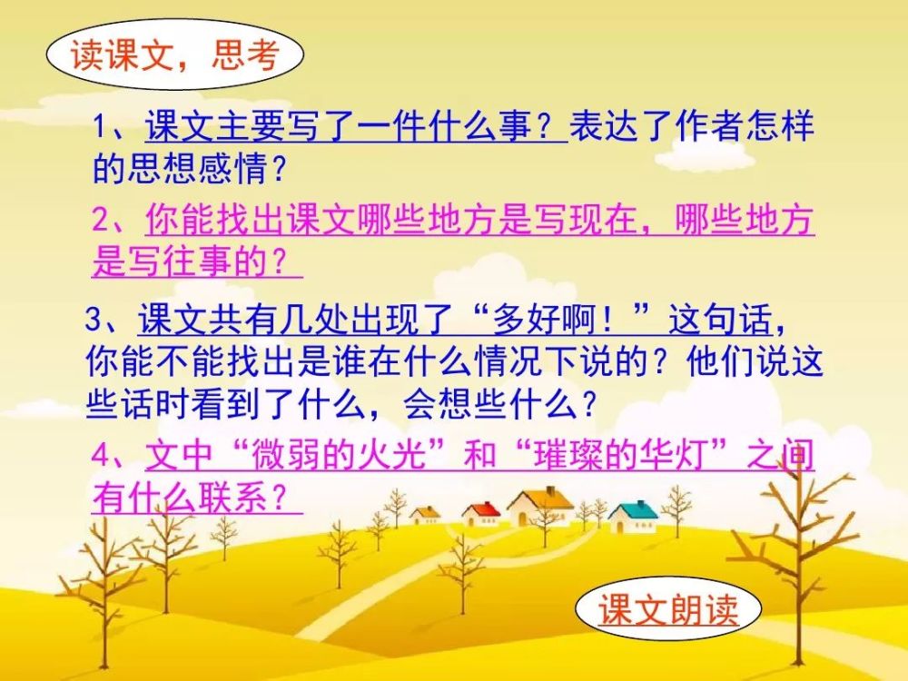 人教版六年级下册语文第11课《灯光》知识点 图文解读