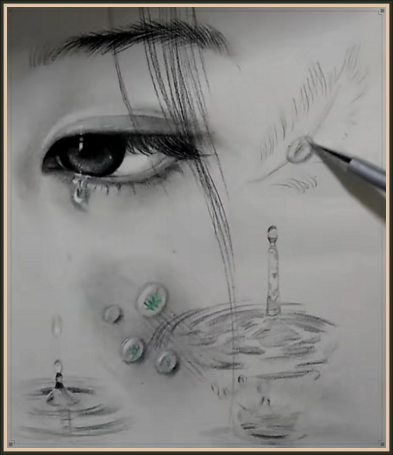 美术生画"眼睛流泪",看到最后成品时,网友:隔着屏幕都