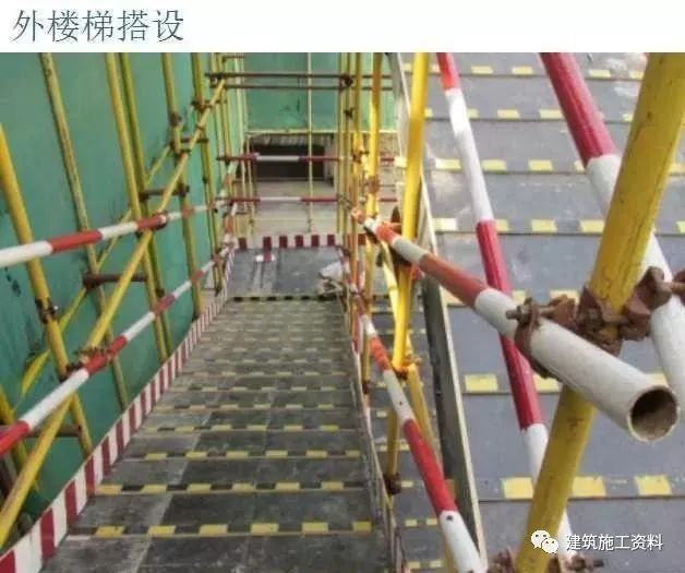 提高脚手架的承载能力 (17)抛撑:与脚手架外侧面斜交的杆件