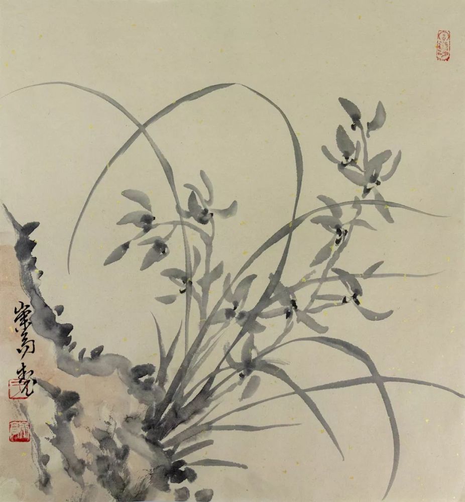 水墨梅兰竹菊100幅,格调不俗