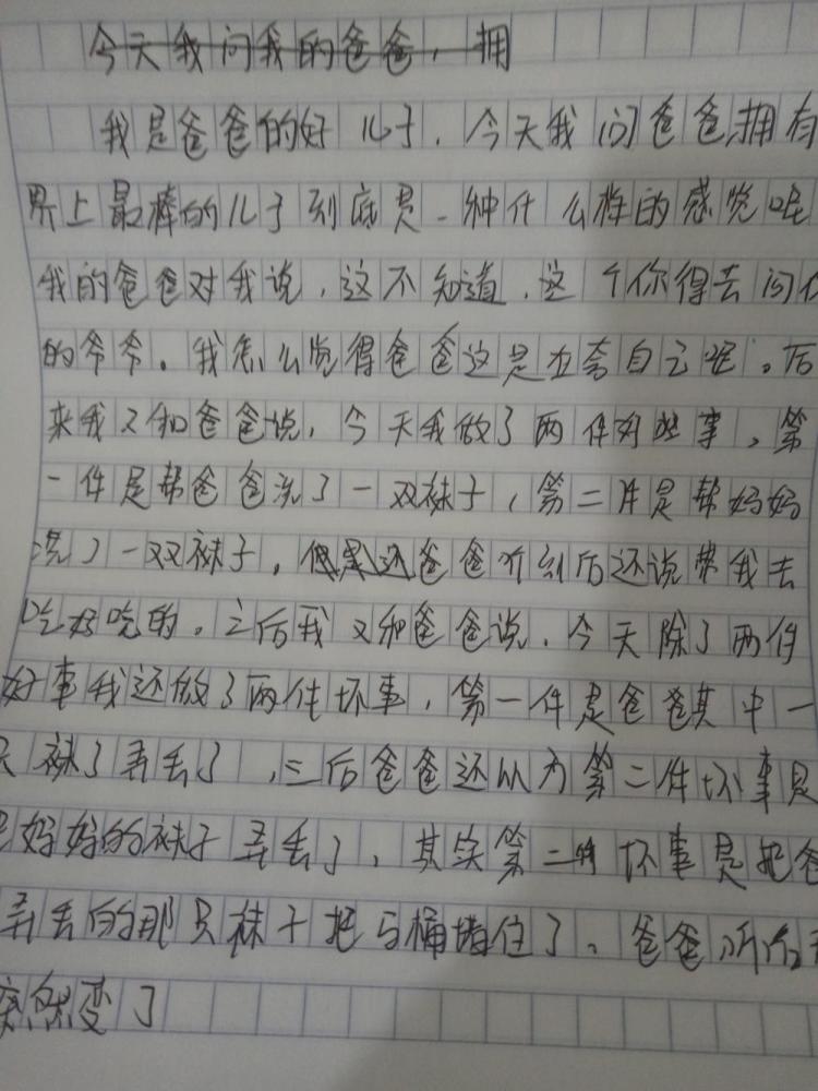 小学生爆笑作文,两件好事两件坏事,网友:什么也