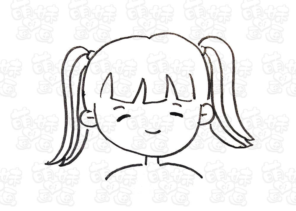 简笔画女孩头像——12款不同发型的女孩卡通画,你喜欢