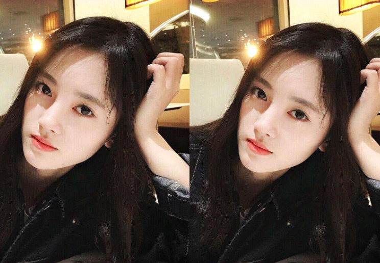 鞠婧祎自己拍照都是扑克脸,唯独跟他合影不一样,一秒变成害羞女