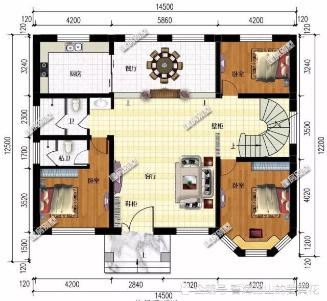 两栋面宽14米多的农村自建房,外观简约靓丽,建来既好住又便宜