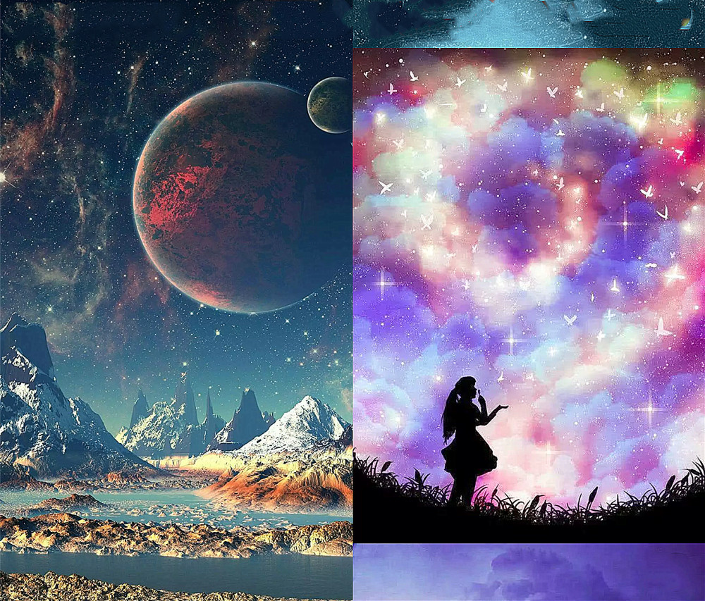 星空唯美心动壁纸:"日月星辰,不及你的一颦一笑"